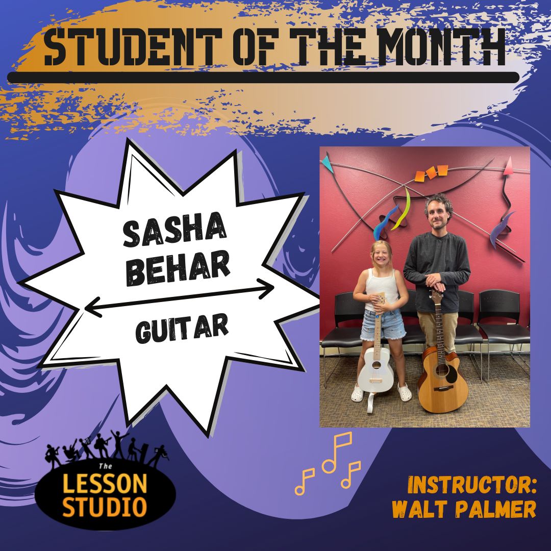 The Lesson Studio Student of the month Sasha Behar