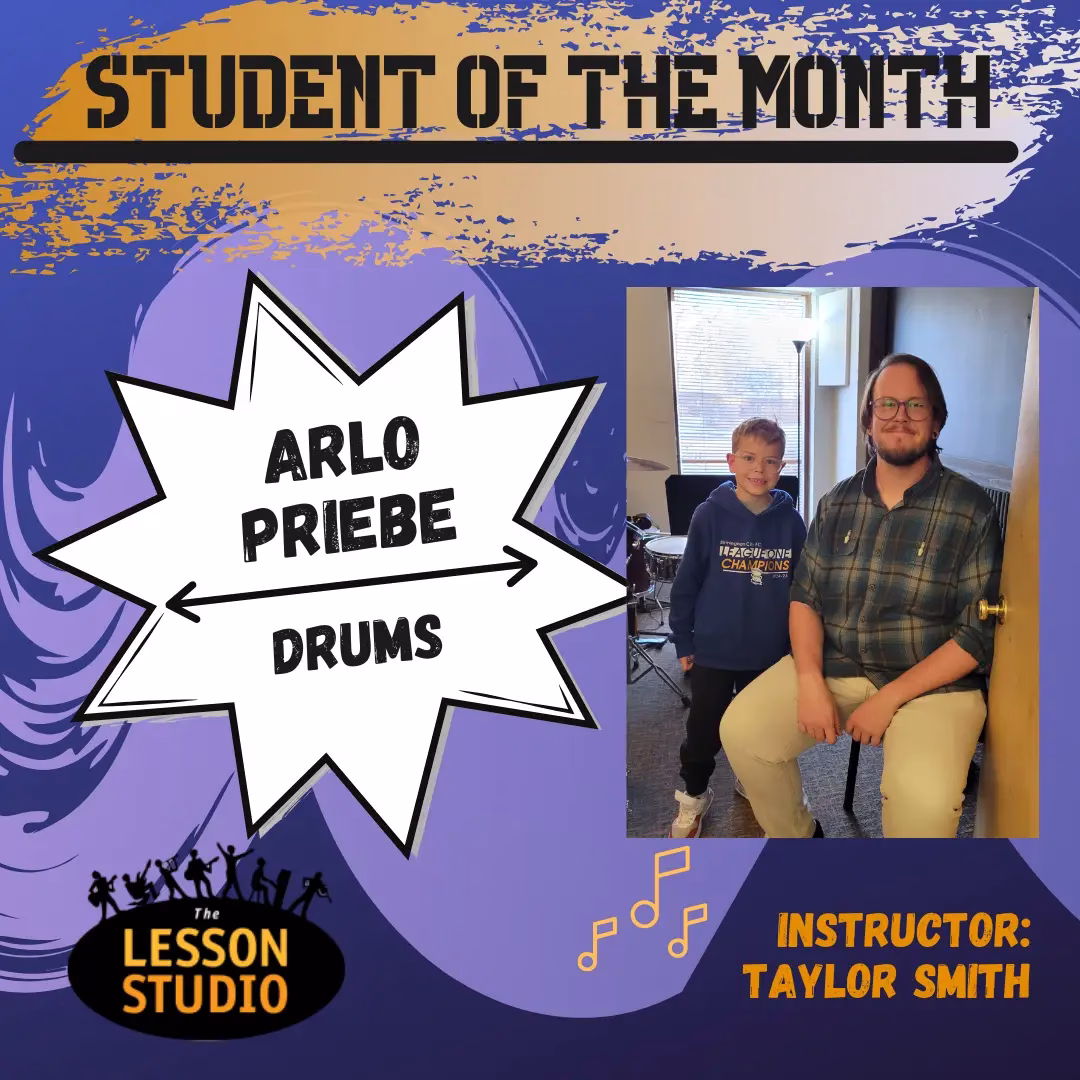 The Lesson Studio Student Of The Month Arlo Priebe