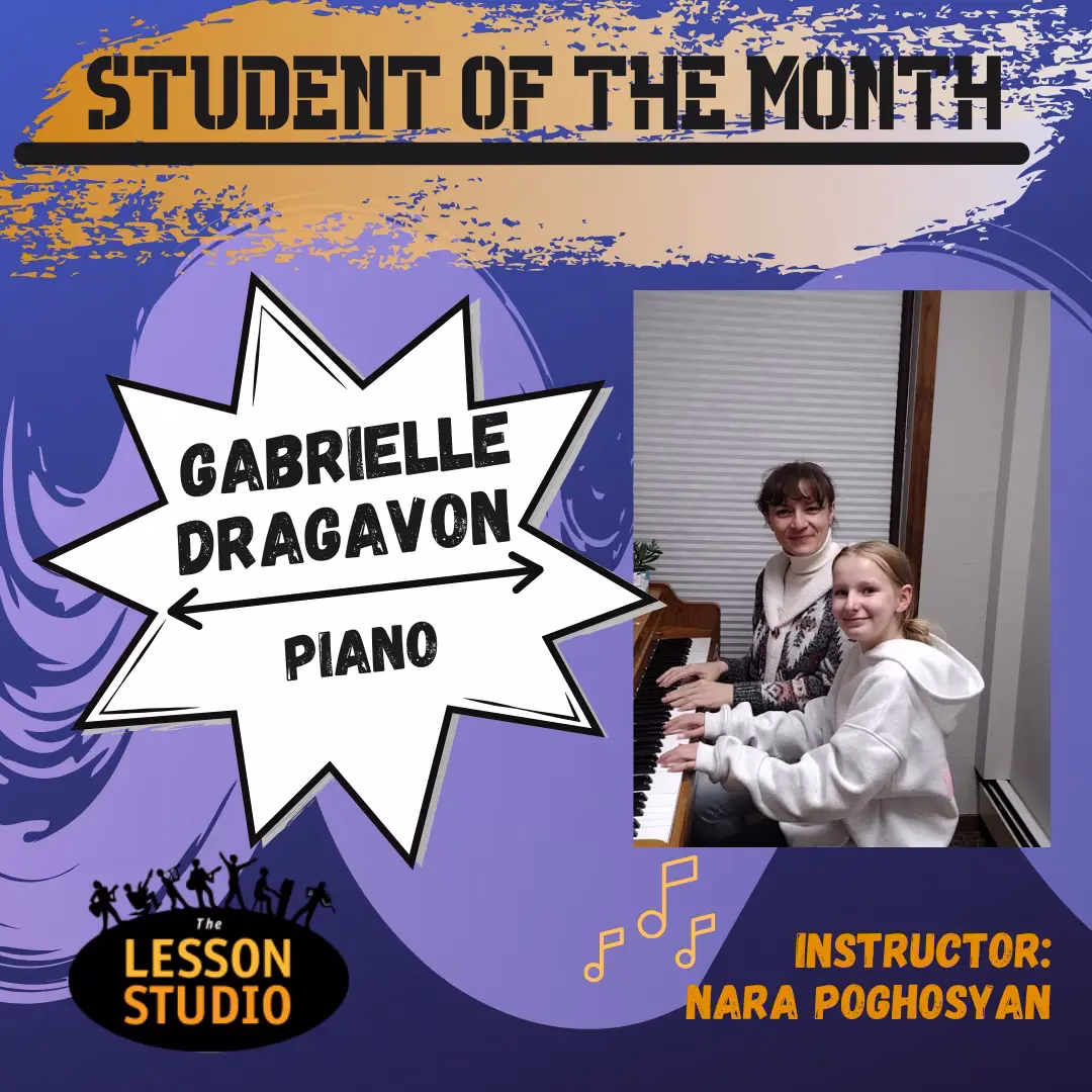 The Lesson Studio Student Of The Month Gabrielle Dragavon