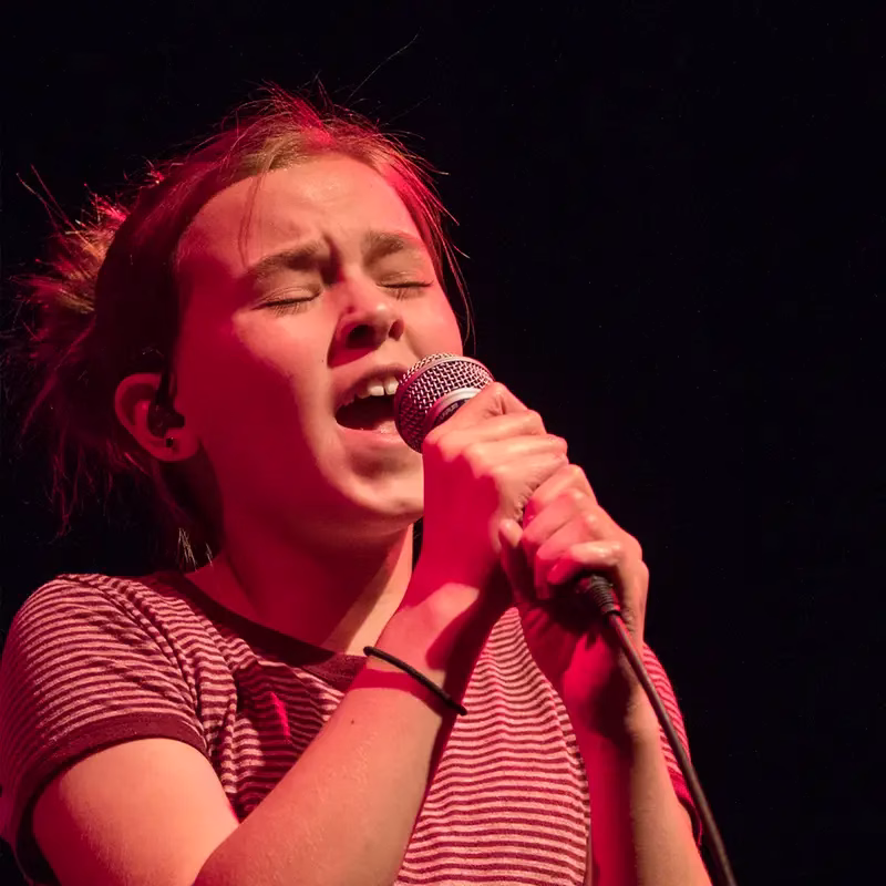 A vocal student of The Lesson Studio