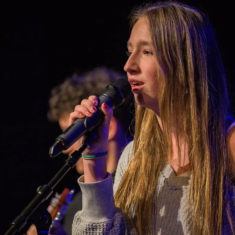 A vocal student of The Lesson Studio
